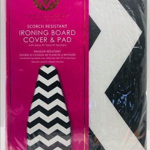 Gray Chevron Ironing Board Cover & Pad NEW